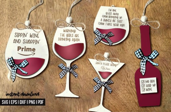 Download Wine Ornaments SVG, Wine Bundle SVG - Bundle Collection