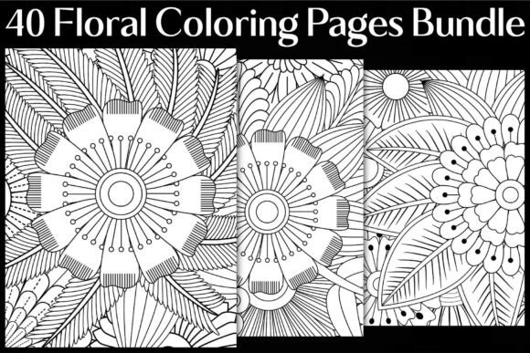 Download Floral Coloring Pages Bundle - Bundle Collection
