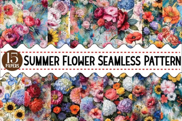 Download Summer Flower Seamless Pattern Bundle - Bundle Collection