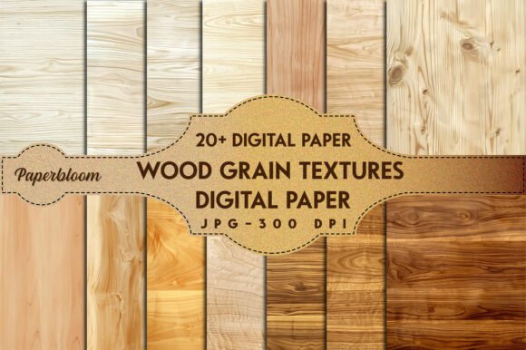 Download Wood Grain Textures Digital Paper - Grain Collection
