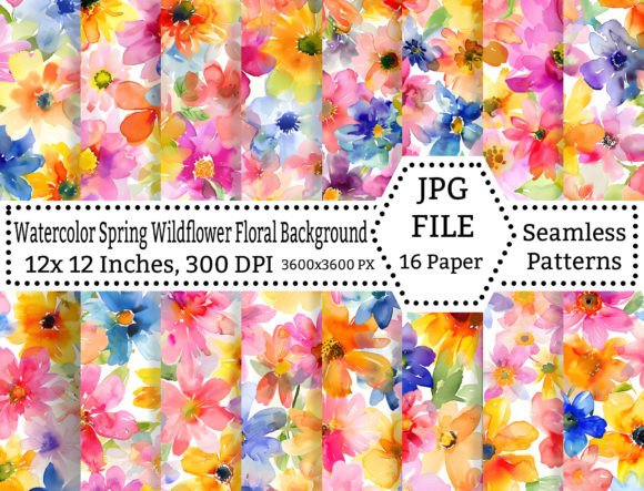 Download Watercolor Summer Spring Background Set - Spring background Collection