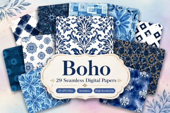 Download Boho Digital Papers Bundle - Bundle Collection