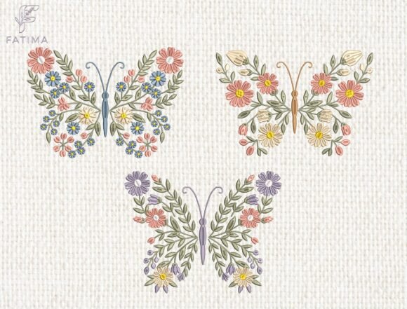 Download Floral Butterfly Embroidery Bundle - Bundle Collection