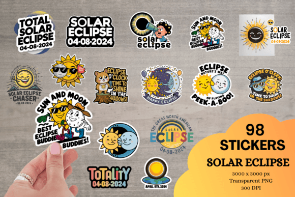 Download Solar Eclipse Digital Sticker Bundle - Bundle Collection