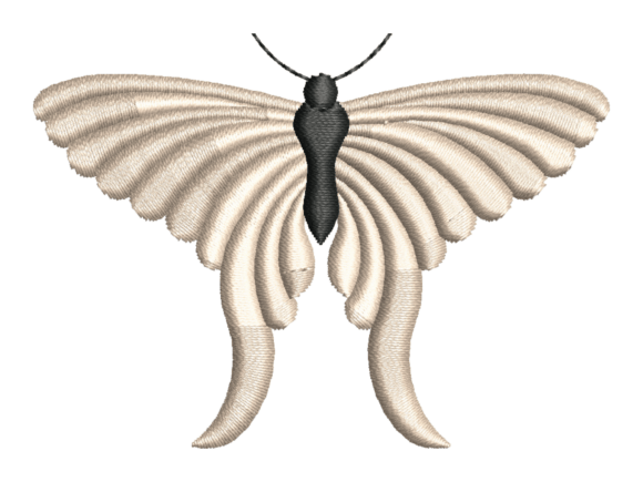 Download Elegant Ribbed Luna Moth Embroidery - Elegant Collection