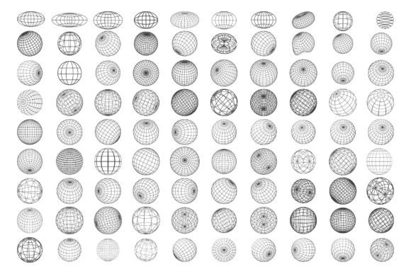 Download Wireframe Sphere Globe Line Art BundleHD - Bundle Collection