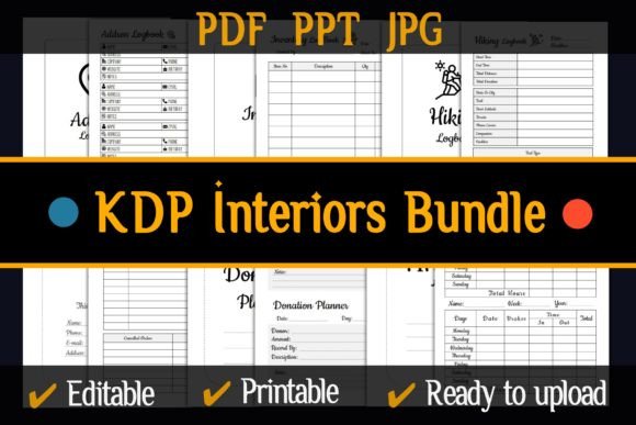 Download KDP Interiors Bundle Editable Templates - Bundle Collection