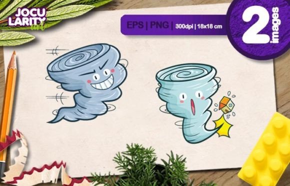 Download Cute Tornado Cartoon Character Vector - Tornado Collection