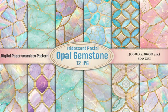 Download Iridescent Pastel Opal Gemstone Bundle - Bundle Collection