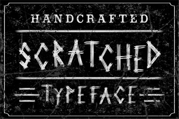 Download Handcrafted Scratched Typeface - Scratched Collection