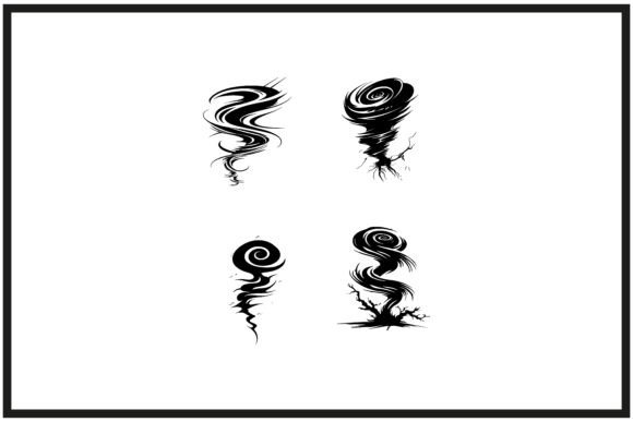 Download Tornado Silhouette Swirling in Motion - Tornado Collection