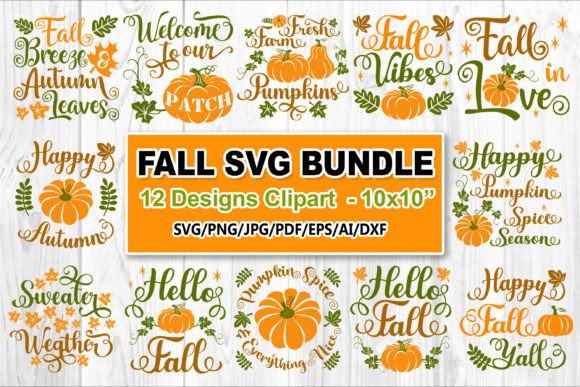 Download Fall Vibes Seasonal Decor SVG Bundle - Bundle Collection