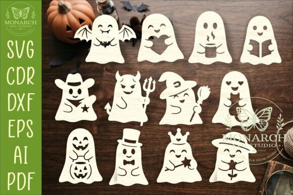 Download Cute Ghost SVG Halloween Shape Bundle - Bundle Collection