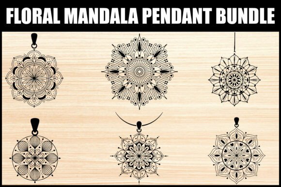 Download Floral Mandala Pendant SVG Bundle - Bundle Collection