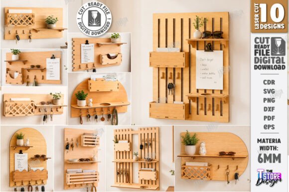 Download Wall Key Holder Laser Cut Bundle | Home - Bundle Collection