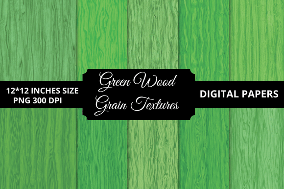 Download Green Wood Grain Textures Digital Papers - Premium Resources