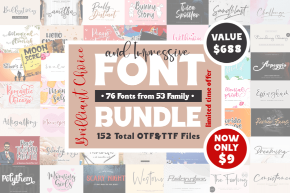 Download Impressive Font Bundle - Bundle Collection