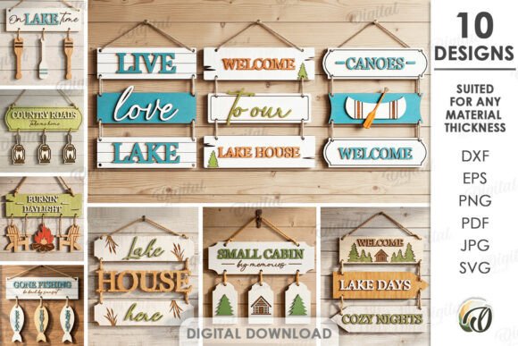 Download Country Wall Decors Bundle Laser Cut - Bundle Collection
