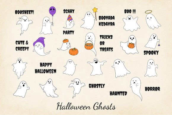 Download Funny Halloween Ghost Vector Bundle - Fun Collection