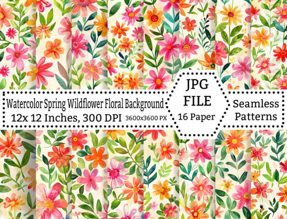 Download Watercolor Summer Spring Background Set - Premium Resources