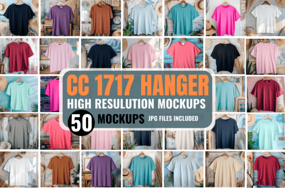 Download Comfort Colors 1717 Hanger Mockup Bundle - Bundle Collection