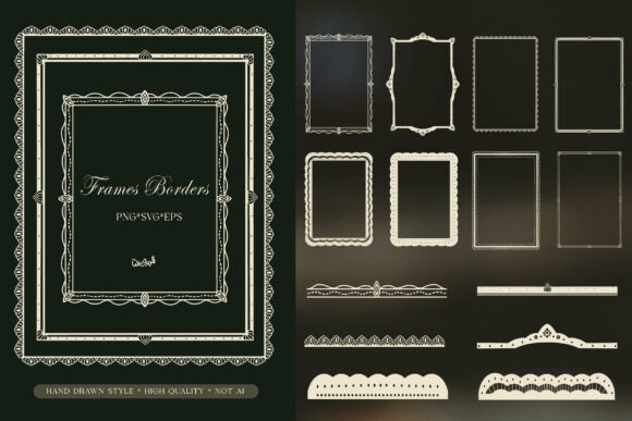 Download Elegant Vintage Frame Borders PNG SVG - Elegant Collection